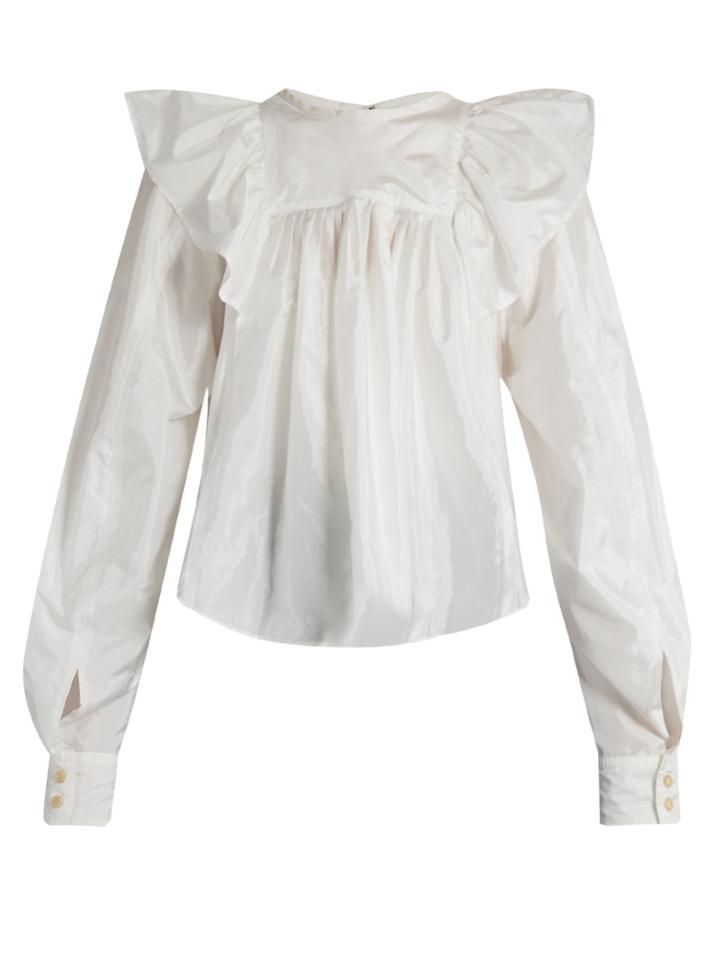 Isabel Marant Arlington Ruffled-shoulder Blouse