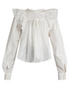 Isabel Marant Arlington Ruffled-shoulder Blouse