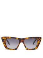 Ladies Accessories Celine Eyewear - Cat-eye Tortoiseshell-acetate Sunglasses - Womens - Brown