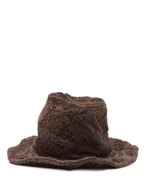 Matchesfashion.com By Walid - Firas French Crochet Cotton Hat - Womens - Brown