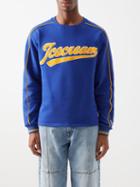 Icecream - Pitcher Logo Patch Cotton-jersey Sweatshirt - Mens - Blue