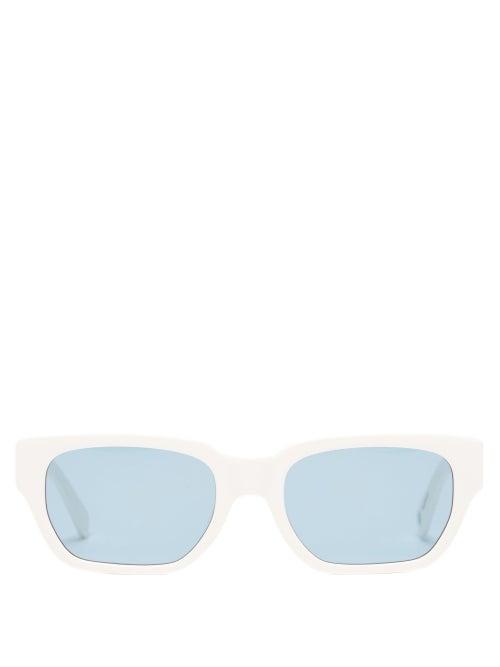 Garrett Leight - Mayan Square Acetate Sunglasses - Mens - White