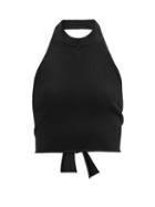 Extreme Cashmere - No.160 Wies Halterneck Stretch-cashmere Top - Womens - Navy