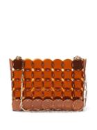 Matchesfashion.com Paco Rabanne - Disc Vinyl And Leather Chainmail Shoulder Bag - Womens - Brown