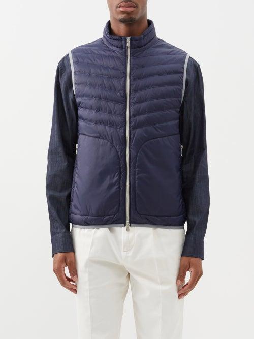 Brunello Cucinelli - Padded-nylon Gilet - Mens - Blue