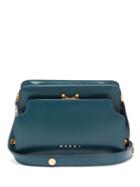 Matchesfashion.com Marni - Trunk Reverse Mini Leather Cross-body Bag - Womens - Green
