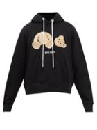 Palm Angels - Teddy Bear-print Cotton-jersey Hooded Sweatshirt - Mens - Black
