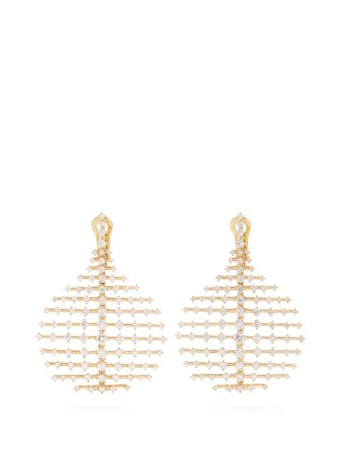 Matchesfashion.com Fernando Jorge - Diamond & Yellow Gold Disco Earrings - Womens - Gold