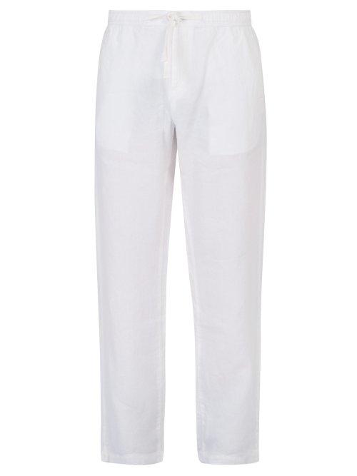 Matchesfashion.com Orlebar Brown - Stoneleigh Straight Leg Linen Trousers - Mens - White