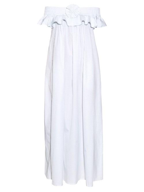 Thierry Colson Pippa Trianon Off-the-shoulder Cotton Dress
