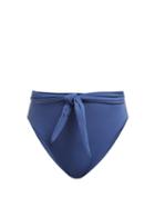 Matchesfashion.com Mara Hoffman - Goldie Tie Waist Bikini Briefs - Womens - Blue