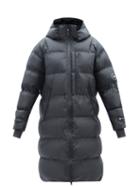 Adidas By Stella Mccartney - Logo-print Hooded Padded-shell Coat - Womens - Black