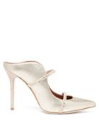 Matchesfashion.com Malone Souliers - Maureen Crystal Embellished Leather Mules - Womens - Gold