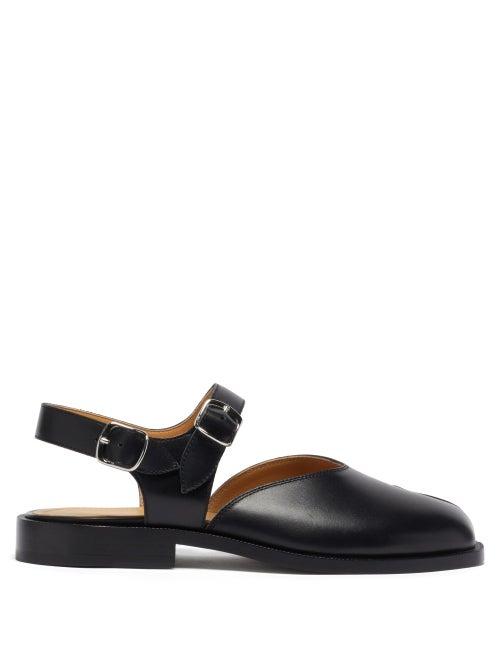 Matchesfashion.com Maison Margiela - Tabi Leather Mary Jane Sandals - Mens - Black