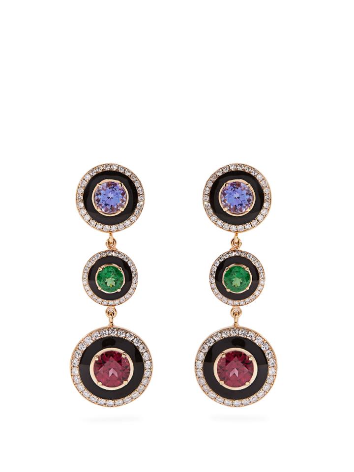 Selim Mouzannar Diamond, Multi-stone & Pink-gold Mina Earrings