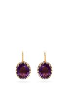 Matchesfashion.com Ileana Makri - Daisy Eternity Amethyst & 18kt Rose Gold Earrings - Womens - Purple