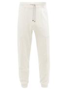 Matchesfashion.com Brunello Cucinelli - Pintucked Cotton-blend Jersey Track Pants - Mens - Cream