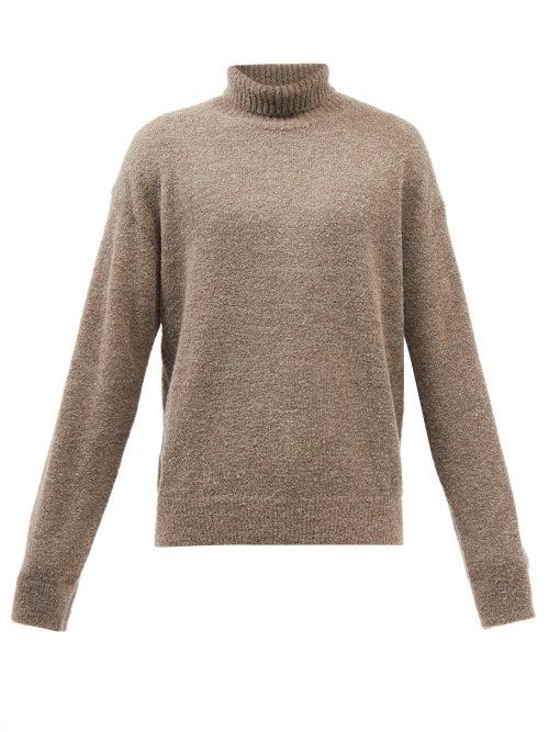 Le17septembre Homme - Roll-neck Boucl Sweater - Mens - Brown