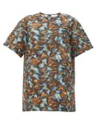Matchesfashion.com Raey - Long Line Abstract Print Twill Top - Womens - Navy Print
