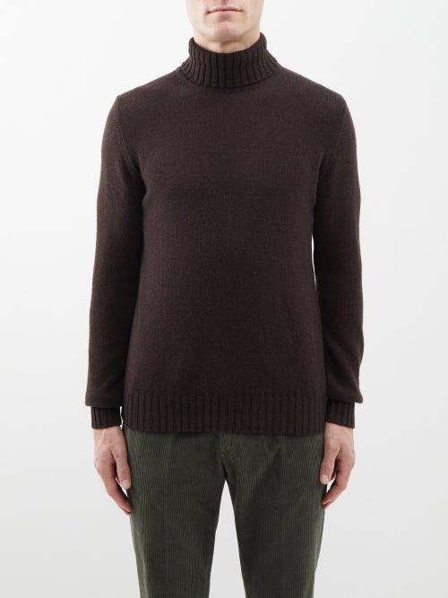 Thom Sweeney - Cashmere Roll-neck Sweater - Mens - Brown