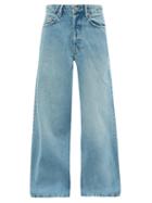 Matchesfashion.com Raey - Stride Wide Leg Jeans - Womens - Light Blue