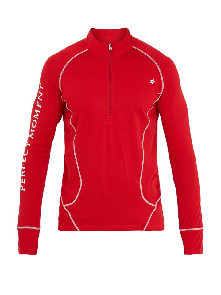 Perfect Moment High-neck Half-zip Base-layer Top