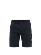 Mens Rtw Stone Island - Felpa-jersey Bermuda Shorts - Mens - Navy