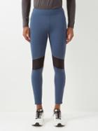 On - Panelled Zipped-cuff Leggings - Mens - Denim