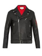 Matchesfashion.com Gucci - Blind For Love Appliqu Leather Jacket - Mens - Black Multi