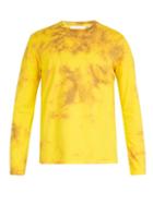 Matchesfashion.com Helmut Lang - Tie Dye Print Long Sleeved Cotton T Shirt - Mens - Yellow