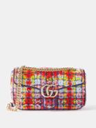Gucci - Gg Marmont Small Tweed Shoulder Bag - Womens - Multi