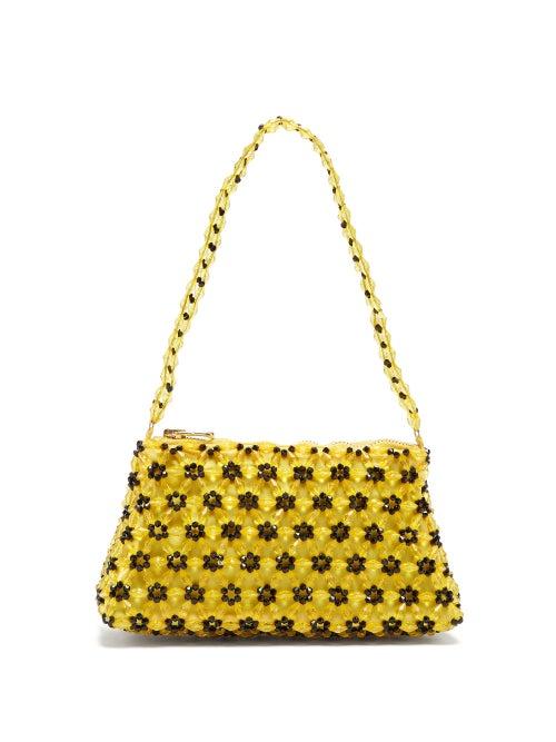 Matchesfashion.com Shrimps - Dawson Floral-beaded Bag - Womens - Yellow Multi