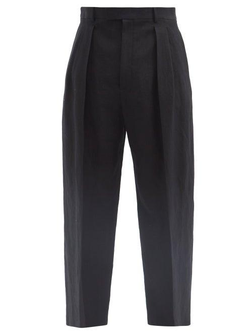 Matchesfashion.com Valentino - Pleated Wide-leg Trousers - Mens - Black