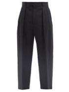 Matchesfashion.com Valentino - Pleated Wide-leg Trousers - Mens - Black