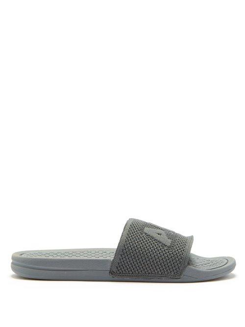 Matchesfashion.com Athletic Propulsion Labs - Big Logo Techloom Slides - Mens - Grey