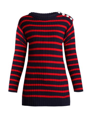 La Fetiche Godard Striped Lambswool Fisherman's Sweater