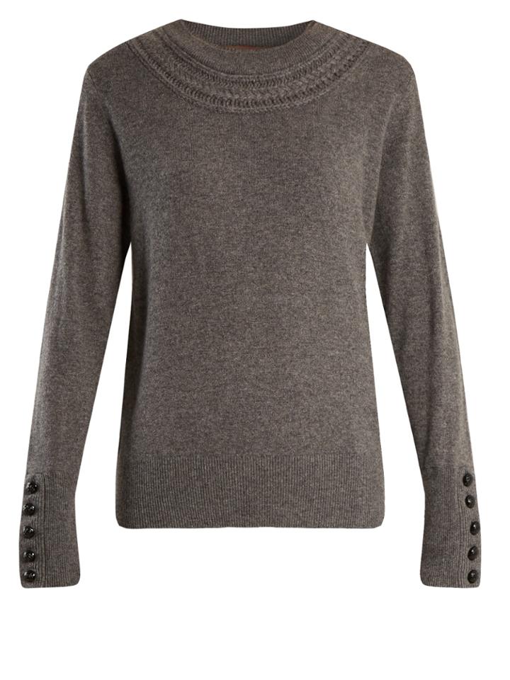 Burberry Cable-knit Yoke Cashmere Sweater
