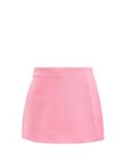 Matchesfashion.com Valentino - Wool-blend Crepe Couture Mini Skort - Womens - Pink