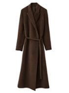 Matchesfashion.com Totme - Double-breasted Peak-lapel Tie-waist Coat - Womens - Brown