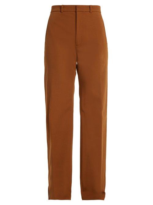 Matchesfashion.com Joseph - Ferguson High Rise Wide Leg Trousers - Womens - Brown