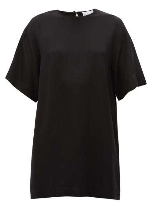 Matchesfashion.com Raey - Long Line Silk Top - Womens - Black