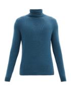 Matchesfashion.com Allude - Roll-neck Cashmere Sweater - Mens - Blue