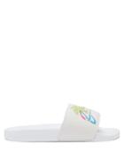 Matchesfashion.com Gucci - Hawaii Logo Leather And Rubber Slides - Mens - White Multi