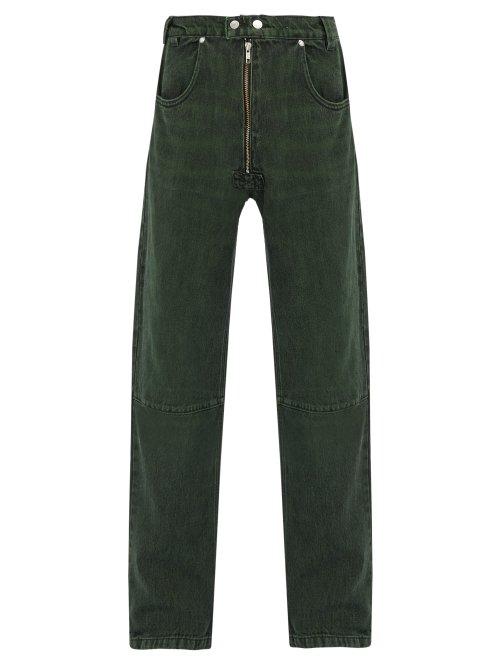 Matchesfashion.com Gmbh - Darveesh Exposed Zip Jeans - Mens - Green