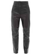 Matchesfashion.com Petar Petrov - Herena Panelled Leather Trousers - Womens - Black