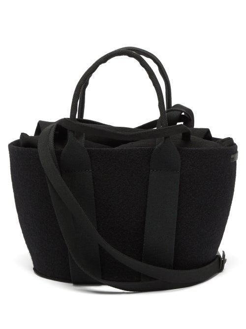 Muu - Caba Mini Felt Basket Bag - Womens - Black