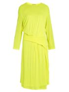 Balenciaga Asymmetric-peplum Jersey Midi Dress