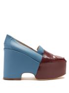 Gabriela Hearst Cebalios Two-tone Leather Flatform Loafers