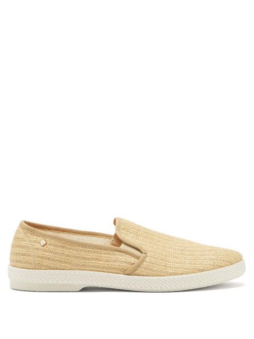 Matchesfashion.com Rivieras - Montecristi Raffia-woven Loafers - Mens - Beige