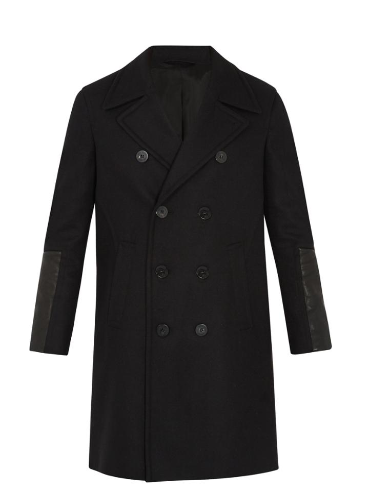 Neil Barrett Contrast-cuff Wool-blend Coat
